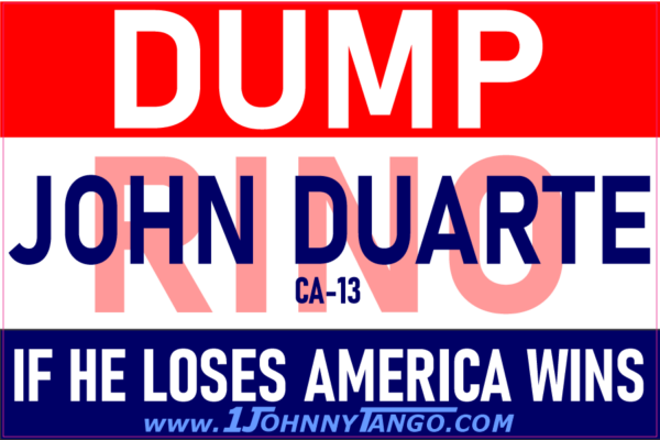 Dump RINO CA-13 John Duarte Stickers