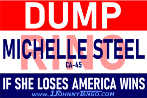 Dump RINO CA-45 Michelle Steel Stickers